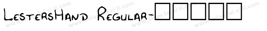 LestersHand Regular字体转换